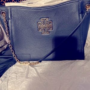 Tori Burch - navy blue shoulder bag